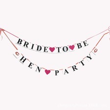 BRIDE TO BE BANNER  BUNTING HEN NIGHT PARTY DECORATION  BRIDAL SHOWER