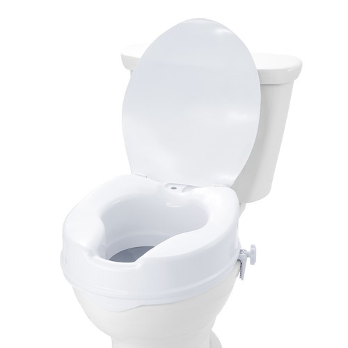 Raised toilet seat - raised, with