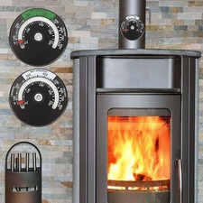 Magnetic Stove Thermometer Flue Wood Burner Fuel Temperature Gauge Fireplace