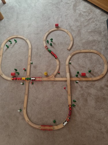 Playwell wooden train set with - playwell,