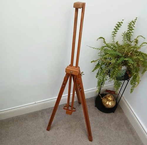 Vintage wooden artist easel - vintage,