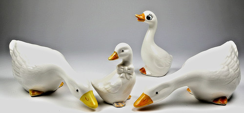 Vintage ceramic goose duck - vintage,