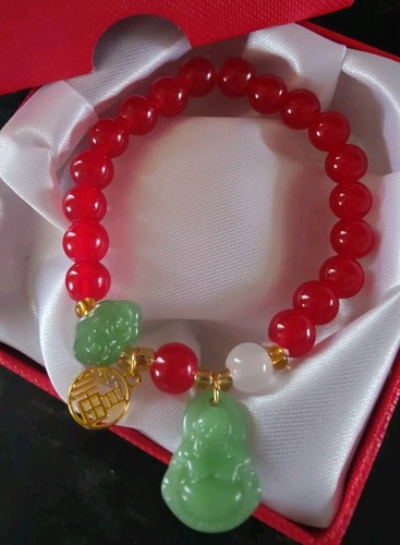 Jade green buddha bracelet - buddha,
