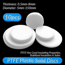 10x PTFE Plastic Solid Discs