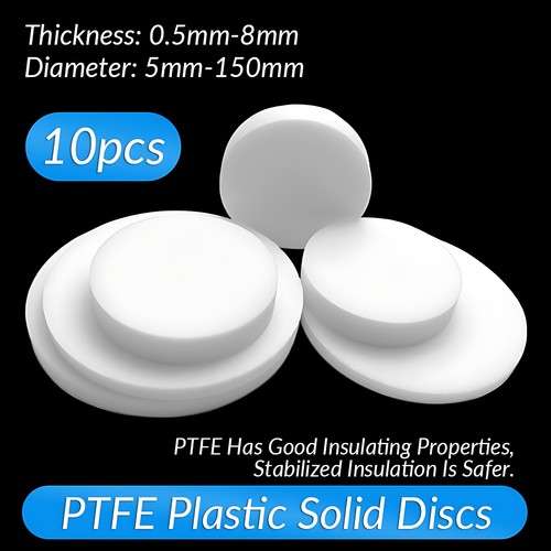 10x ptfe plastic solid - ptfe, discs
