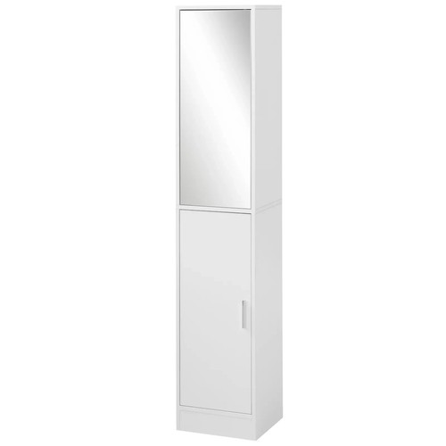 Tall mirrored bathroom cabinet - bathroom,