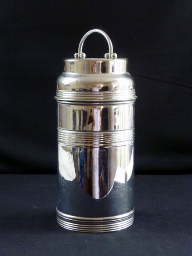 Vintage chrome thermos food - vintage,