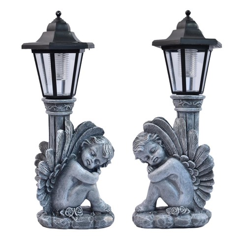 Solar powered angel statue - solar,