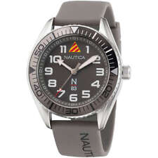 Mens Wristwatch NAUTICA FINN WORLD NAPFWF202 Silicone Gray Sub 50mt