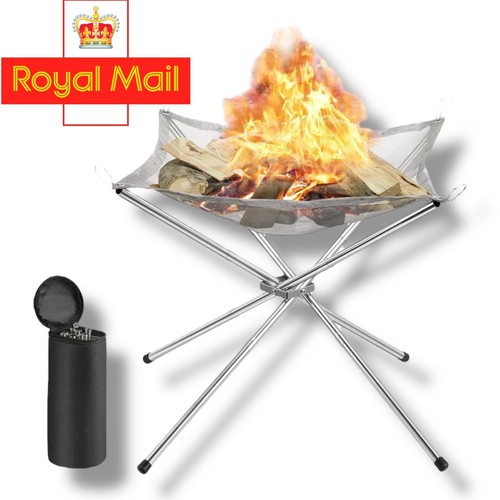 Folding fire pit portable mesh - fire,