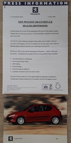 Peugeot 206 gti - 206, press