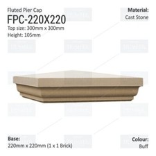 3x Cast Stone Fluted Regal