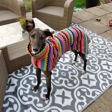 30” zigzag fleece dog coat 