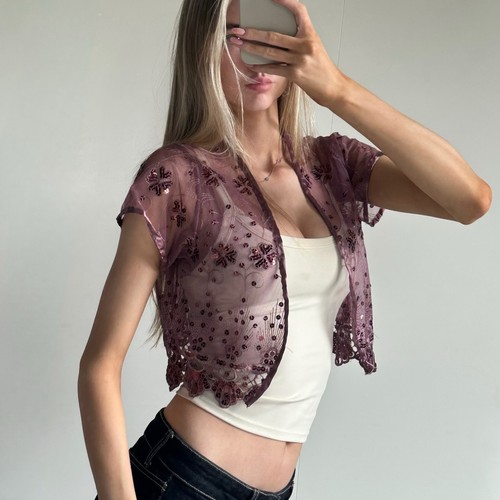 Vintage dressing purple sheer - dressing,