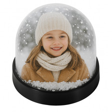 Custom Photo Snow Globe, Personalised Photo Snow Globe Christmas, Birthday Gift