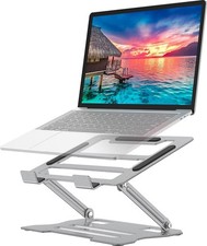 Universal Steel Laptop Computer Tablet Stand Aluminium Ergonomic 10''-15.6'' NEW