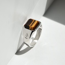 Men's Tiger Eye 925 Sterling