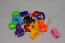 20 pigeon leg bands / rings 8mm *10 different COLOURS*