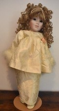 Vintage Reproduction Doll French Bru Jumeau with Seeley Body & Silk Dress – 60cm