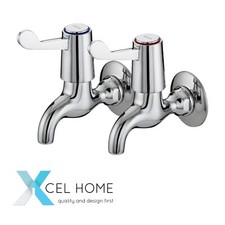 Gelos Wall-Mounted Basin Taps – Premium Chrome, Modern Design, Durable Brass