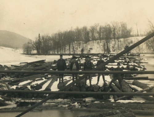 1910 logging crew sawmill - logging,