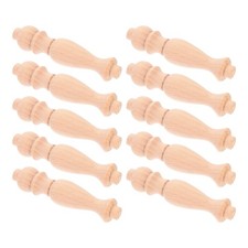  10 Pcs Unfinished Wood Craft Spindles Balusters for Staircase Interior