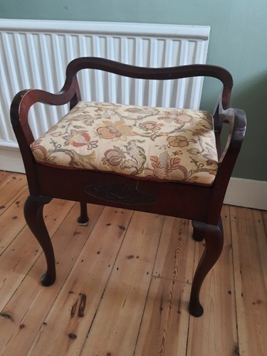 Vintage antique piano stool - piano,