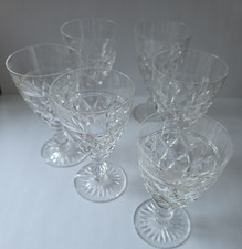 Vintage set of 6 X Stuart Crystal - Victoria - Water/Wine Goblet Glasses