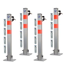 LOCKABLE PARKING BARRIER FOLDING CAR PARK BOLLARD SECURITY DRIVEWAY POST 3 KEYS
