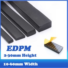 Self Adhesive Backed Seal EPDM Rubber Strip 10mm-60mm width 2mm-30mm Thick