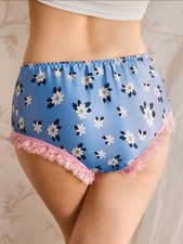 Cute Blue Floral Retro Style