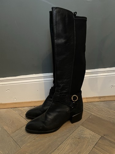Hispanitas black leather knee - leather,