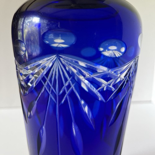 Antique czech glass - glass, cobalt