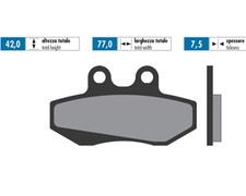 174.0055 Brake Pads Original Polini Aprilia Rx-Sx 50 from 2006-> (Derbi D50