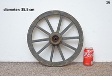 Vintage old wooden cart wagon wheel / 35.5 cm - FREE DELIVERY