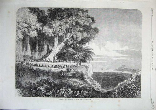 Old antique print 1863 - print,