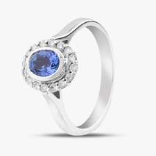 9ct White Gold Oval Cut