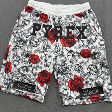 PYREX Vision Virgil Abhol Mens Shorts XL Basketball Black Dope Sports Roses