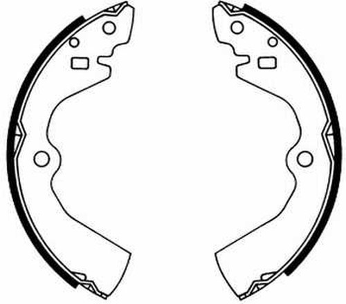 Brake shoes set rear - brake, right