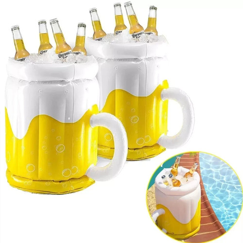Inflatable beer mug ice bucket - beer,