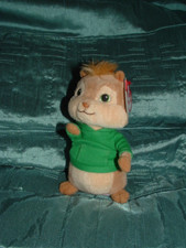 ALVIN AND THE CHIPMUNK SMALL THEODORE 6" CHIPMUNK PLUSH BEANIE SOFT  2010 TAG A