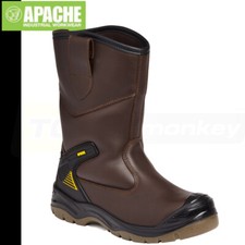 Apache Safety Rigger Boots - Brown Leather - Waterproof & Breathable Lining