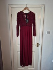 New Tags Burgundy Lace Long