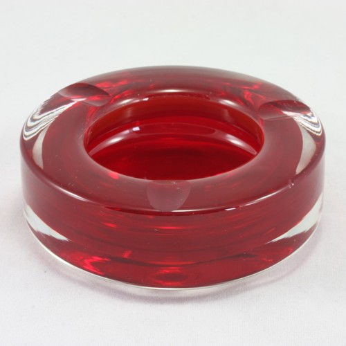 Whitefriars 9665 ruby ashtray - 9665,