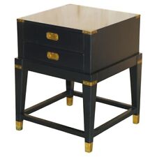 1 OF 2 EBONISED BLACK & BRASS