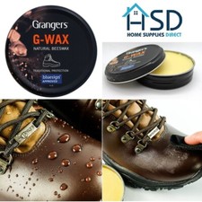 Grangers G Wax 80g Waterproof Leather Beeswax Shoe Boot Polish Dubbin Waterproof