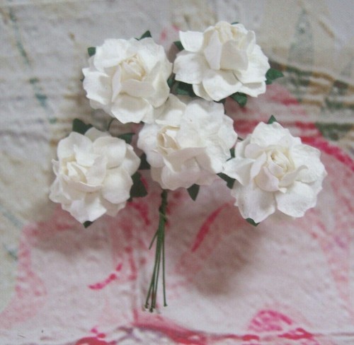 10x mulberry paper roses - paper,