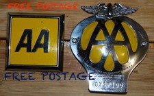 2 VINTAGE AA - CAR BADGES