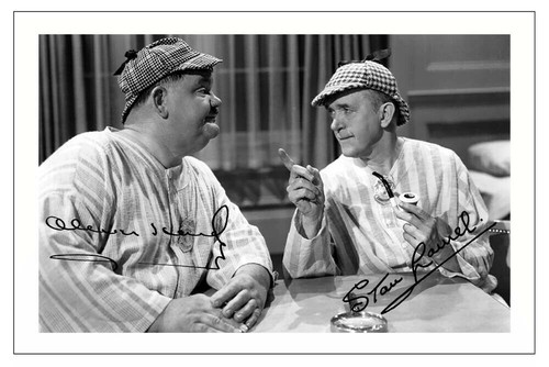 Laurel hardy autograph - laurel,