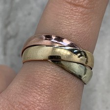 9 ct Gold Ring Russian Trinity